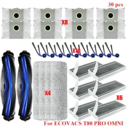 For ECOVACS T80 PRO OMNI / T80 OMNI Robot Vacuum Cleaner Part Main Side Brush Mop Cloth Hepa Filter Dust Bag Parts Accessories