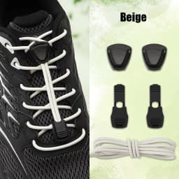 Triangle Lock No-Tie Shoelaces, Elastic Lazy Laces Buckle Set, Durable Replacement Strings for Sneakers & Outdoor Shoes 1 Pair