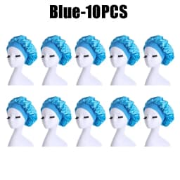 High Elastic Satin Solid Sleeping Hat Hair Care Bonnet Nightcap Multi-color Reusable Women Home Sleeping Cap Accessories