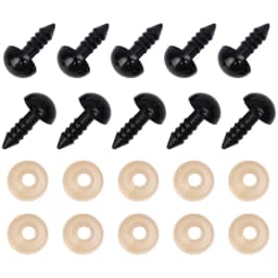 Doll Eye Accessories Wholesale Black Plastic Crafts Screw Eye Decoration 6/8/10mm DIY Set Teddy Bear Doll Decoration Accessories