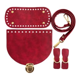 HOT 1 Set Woven Bag Accessories DIY PU Leather Handmade Crochet Bag Bottom Strap Buckles Handmade Bag Accessories Woven Bag Set