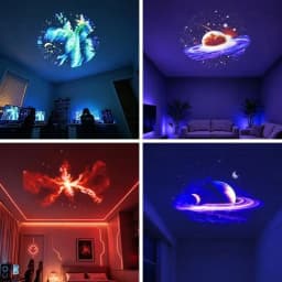 Mini Starry Sky Projector Light 360° Adjustable LED Night Light 15 Patterns for Bedroom Romantic Birthday Party Atmosphere Lamp