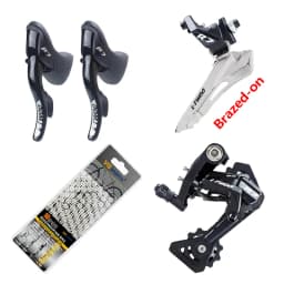 LTWOO R7 2x10 Speed Road Groupset R7 Shifter Lever Rear Derailleurs 11-25/28/32T flywheel X10 Chain with for tiagra 4700 R3000