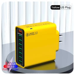 Total 65W 8 In 1 USB Charger Fast Charge Phone Charger Wall Adapter For iPhone Samsung Xiaomi Multi Port EU/US Plug Wall Charger