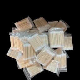 Disposable Ultra-small Double-end Wood Cotton Swab 100pcs Lint Free Micro Brushes Eyelash Extension Glue Removing Tools
