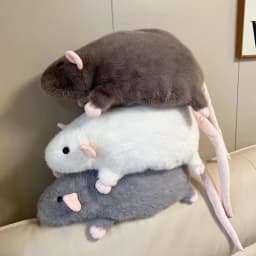 Cute 40/55/90cm Mouse Doll Cartoon Oversized Flower Branch Rat Doll Soft Plush Animal Figure Kids Gift Birthday Pet Cat Toy