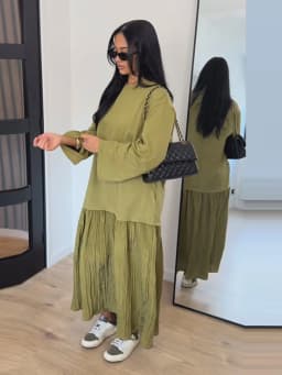 Short Sleeve Patchwork Oversized Long Dress Women Elegant O-neck Pleated Loose Party Evening Dresses Summer Casual Lady Vestidos