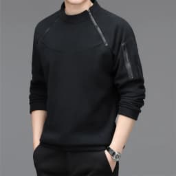 Men's Sweatshirs Spring Fall Long-sleeved T-shirt Top Loose Trend Round Neck Bottoming Shirt Lightweight Casual Sports