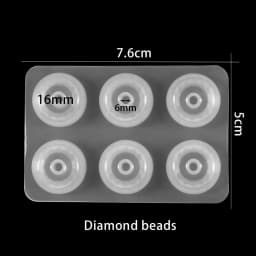 1pc Flat Ball Beads Epoxy Resin Molds Big Hole Bead Silicone Mold Fit For Necklace Bracelet DIY Resin Jewelry Making Accessories