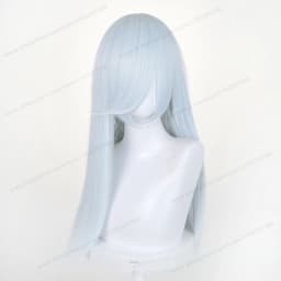 60cm Long Straight Cosplay Synthetic Wig With Bangs Golden Yellow Green Blonde Purple Heat Resistant Hair Anime Wigs + Wig Cap