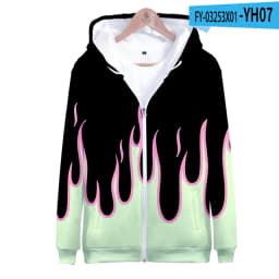 Coat 3D Print Cartoon Red and Yellow Flame Hoodie Men Women Long Sleeve Cosplay Costume Men Jacket Sweatshirts