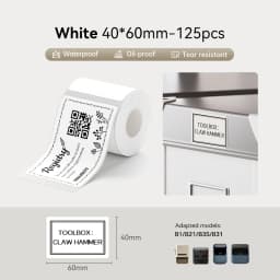 3 Rolls NIIMBOT B21 B3S B1 B31 Thermal Label Clothing Price Food Self-adhesive Tag Waterproof Smart Office Pocket Printer Label