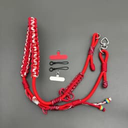 Adjustable Multifunctional Red Phone Lanyard Hand-woven Crossbody Bag Paracord Outdoor Anti-lost Replacement Camera Bag Strap