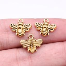20pcs Charms Bee Tibetan Bronze Silver Color Pendants Antique Jewelry Making DIY Handmade Craft