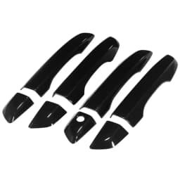 For Honda Civic 10th Gen 2016-2021 Car Carbon Fiber Style Black Exterior Door Handle Moulding Cover Trim W/Keyless Entry LHD