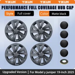 4PCS 19-Inch Wheel Cover for Tesla New Model Y Juniper Performance Hub Caps Crossflow Tire Hubcaps Full Rims Accessories 2025-26
