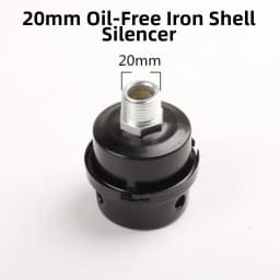 1pcs Plastic Air Compressor Muffler 12.5mm/ 16mm/ 20mm Oil-free Air Compressor Accessories Noise Filter Muffler Black
