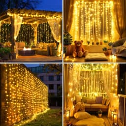 Valentine’s Day Fairy String Light USB Curtain Lights Ideal for Home Office Wall & Engagement Party Backdrop