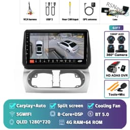 Android 16 Carplay Auto Screen Car Radio Multimedia Player For Opel Combo Corsa Tigra 2001-2011 Autoradio Stereo 2Din Head Unit
