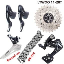 LTWOO R7 2x10 Speed Road Groupset R7 Shifter Lever Rear Derailleurs 11-25/28/32T flywheel X10 Chain with for tiagra 4700 R3000