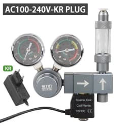Aquarium CO2 Regulator Dual Meter Solenoid Valve Quick Plug Foam Recorder Control System Fish Tank CO2 Pressure Reducing Valve