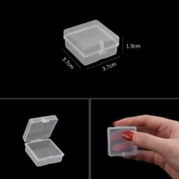 Transparent Plastic Storage Box Case 6Sizes Square Container Packaging for Crafts Beads Earring Jewelry Boxes Tools Organizer