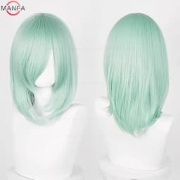 40cm Medium Basic Anime Cosplay Wig Bang Blond Black White Red Pink Green Brown Gold Blue Heat Resistant Synthetic Hair Wigs