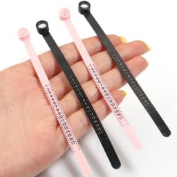 5pcs TPU Ring Sizer With Magnifier US 1-17 Ring Size Measuring Tape Finger Measuring Ruler Professional Jewelry Measuring Tool