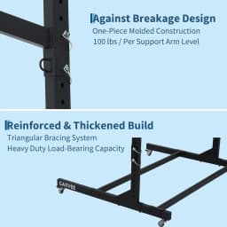Tacleekii 2-Tier 3-Tier Kayak Storage Rack Heavy Duty Freestanding Kayak Stand Holds 2 3 Kayaks or Paddle Boards with Wheels for Garage, Dock & Outdoor Storage