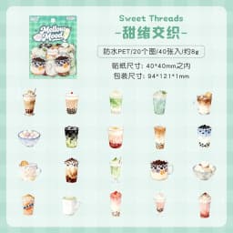40pcs/pack Kawaii Stationery Stickers Floating Light DIY Craft Scrapbooking Album Junk Journal Happy Planner Diary Stickers