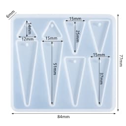 1pc Geometric Earring Pendant Silicone Mold Epoxy Resin Mould For DIY Ornaments Necklace Charms Jewelry Making Tools Accessories