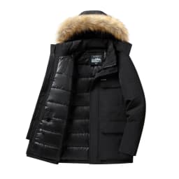 Winter 2026 New Fashion Men Solid Color Simple Basic Casual Trendy Daily Thicken Hooded Parka Male American Style Coats Tops