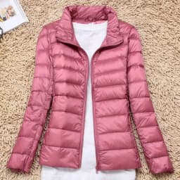 Women's Ultralight Thin down Jacket Quilted Coat Hooded Lightweight Silk Fiber Fill Fall Fashion Ladies' Premium Clothing