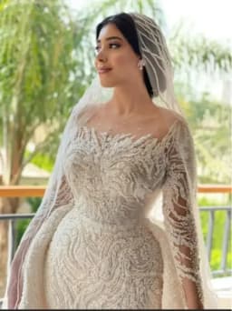 Romantic Mermaid Wedding Dresses Luxury Beaded Sequins Lace Long Sleeves Detachable Train Bridal Gowns Robe De Marie Customized