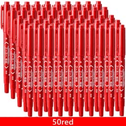 3/50/100Pcs/set Oil Double Tip Art Black Permanent Paint Marker Pen for Plastic Wood Stone Metal Glass Doodling Marking Graffiti