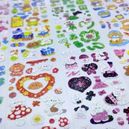 10 - 100PCS Cute Sparkle Polco Deco Sticker Pack - Korean Kawaii Glitter Sticker Seal for Toploaders, Polaroids & Photocard