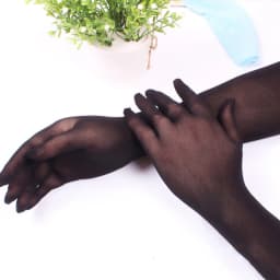 Women Man Thin High Elasticity Seamless Solid Soft Sexy Long Stockings Gloves Tight See Through Etiquette Cosplay Sun Protection