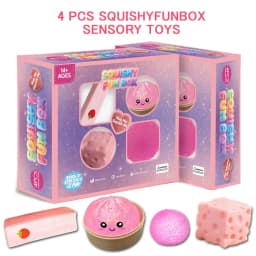 A Set Maltose Squishy Stress Relief Toys Set Soft Squeeze Fidget Toy Box Pack Cute Slow Rebound Decompression Toy Gift for Adult