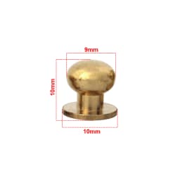 10pcs Solid Brass Sam Browne Style ball Rivets Sam Brown Button Round Head Ball Post Studs Buckle DIY Leather Craft Accessories