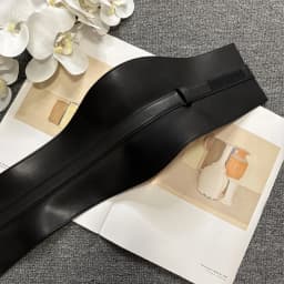 Minimalist Style Leather Belt with Hook & Loop Fastening, Wide Genuine Leather Women's Belt, Black Texture Wide Waistband