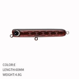 Billings Wobbler Sinking Pencil Bait 60cm 4.8g Micro Sinking Trolling Pencil for Black Bass Jigging Bait Practical Fishing Gear