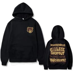 Kanye West Graduation Bear Double Sided Printed Hoodie Men Women Fashion Hip Hop Cool Sweatshirts Unisex Fleece Cotton Hoodies