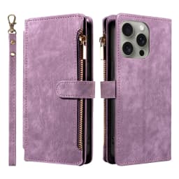 Zipper Magnetic Flip PU Leather Phone Case for IPhone 17Air 16e 15 14 13 12 11 Pro Max Anti-theft and Anti-fall Wallet Cover