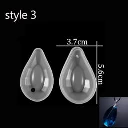 9 Style With Hole Pendant Crystal Silicone Mould DIY Epoxy Resin Necklace Pendant Mold For Craft Jewelry Making Findings Supplie