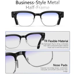 2026 New AI Smart Photo Glasses 800W Camera Anti-shake HD Video Recording Translation Voice Assistant Music BTCall Smart Glasses