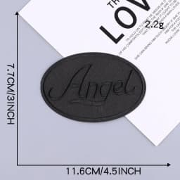 Self Adhesive Small Black Embroidery Patches for Clothing Jeans Iron on Clothes Sticker OK Sport Letter Applique DIY Hole Repair