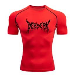 Gym Workout Rash Guard for Men Athletic Quick Dry Compression Shirts Berserk Print Tshirts Tees Tops Undershirts Baselayers