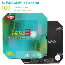 DHS Hurricane 3 H37 Table Tennis Rubber Provincial National Ping Pong Rubber Blue/Orange Sponge Professional for Backhand Loop