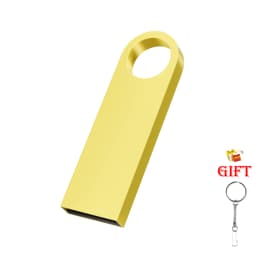 Free Custom Logo USB Flash Drive Pen Drive 8GB 16GB 32GB 64GB 128GB Metal Pendrive Card Memory Stick Drives U Disk with Key Ring