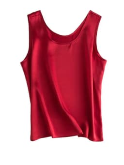 SuyaDream. Women Basic Cozy Tanks, 100% Real Silk, O Neck Sleeveless Chic T Shirt, 2025 Solid Summer Vests, White, Pink, Beige